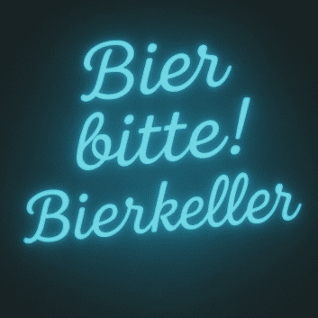 Bier bitte! Bierkeller LED-Neonschild Bar Kneipe