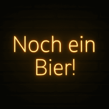 Noch ein Bier! LED-Neonschild für Bar und Kneipe