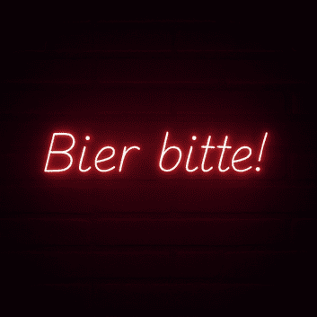 Bier bitte! LED-Neonschild für Bar und Kneipe