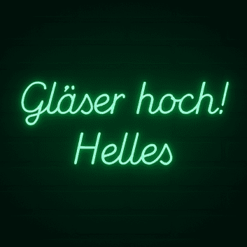 Gläser hoch! Helles LED-Neonschild für Bar Brauerei