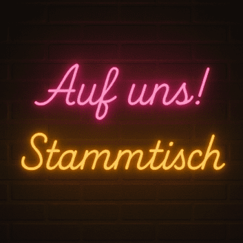 Auf uns! Stammtisch LED-Neonschild Bar Restaurant