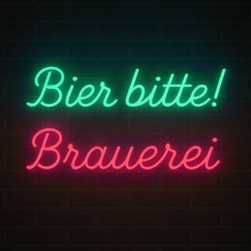 Bier bitte! Brauerei LED-Neonschild Bar Brauerei
