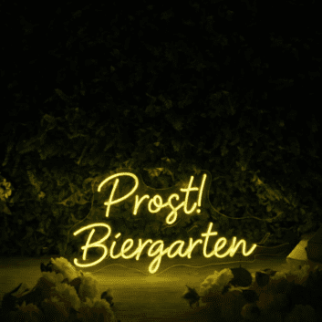 Prost! Biergarten LED-Neonschild für Bar und Garten