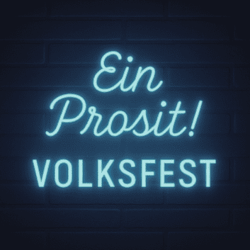 Ein Prosit! VOLKSFEST LED-Neonschild für Volksfest Bar