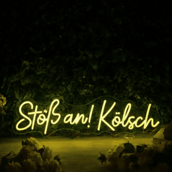 Stoß an! Kölsch LED-Neonschild für Bar und Restaurant