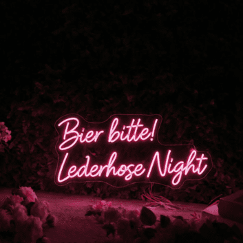 Bier bitte! Lederhose Night LED-Neonschild für Bar Party