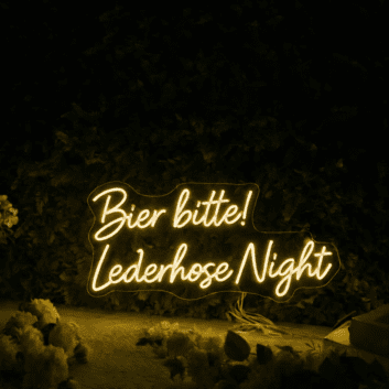 Bier bitte! Lederhose Night LED-Neonschild für Bar Party