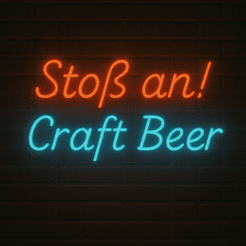 Stoß an! Craft Beer LED-Neonschild für Bar und Pub