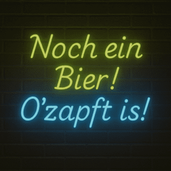 Noch ein Bier! O'zapft is! LED-Neonschild für Bar und Biergarten