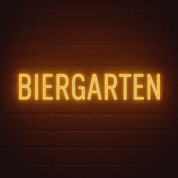 BIERGARTEN LED-Neonschild für Bar und Restaurant