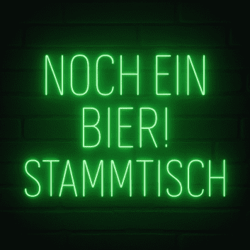 NOCH EIN BIER! STAMMTISCH LED-Neonschild für Bar Kneipe