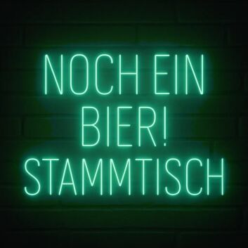 NOCH EIN BIER! STAMMTISCH LED-Neonschild für Bar Kneipe