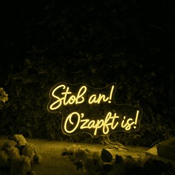 Stoß an! O’zapft is! LED-Neonschild für Bar und Bierfest