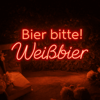 Bier bitte LED Neon Schild für Bar und Kneipe
