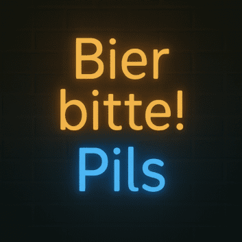 Bier bitte! Pils LED-Neonschild für Bar und Kneipe