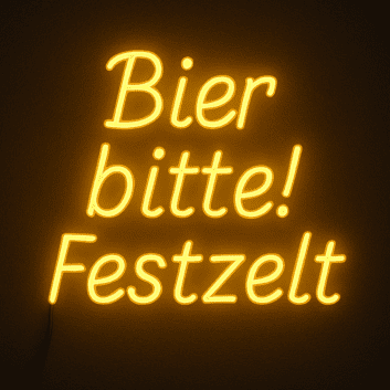 Bier bitte! Festzelt LED-Neonschild für Festzelt und Bar