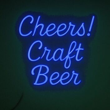 Cheers! Craft Beer LED-Neonschild für Bar und Pub