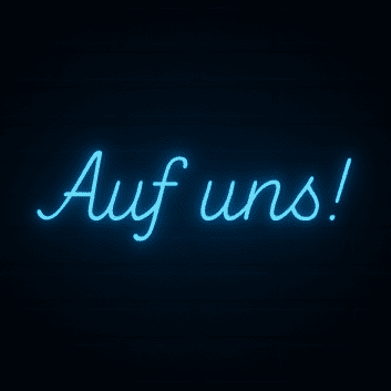 Auf uns! LED-Neonschild für Bar Party