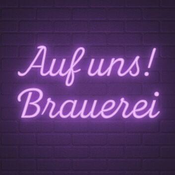 Auf uns! Brauerei LED-Neonschild für Bar Brauerei