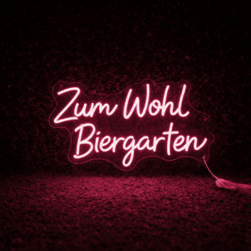 Zum Wohl Biergarten LED-Neonschild für Biergarten Bar
