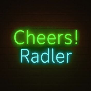 Cheers! Radler LED-Neonschild für Bar Kneipe
