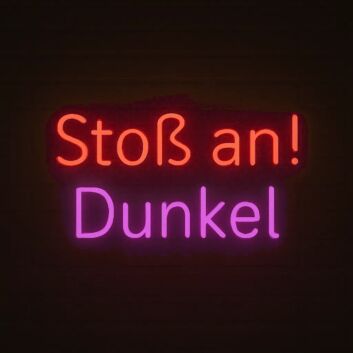 Stoß an! Dunkel LED-Neonschild für Bar Brauerei