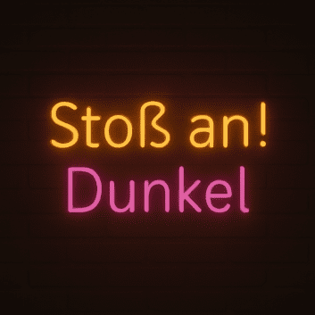Stoß an! Dunkel LED-Neonschild für Bar Brauerei