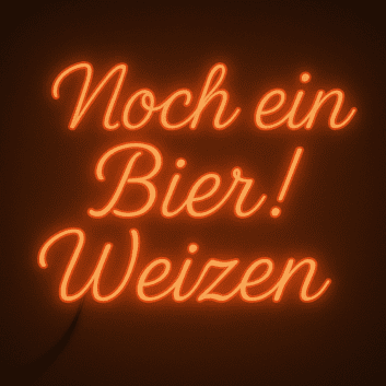 Noch ein Bier! Weizen LED-Neonschild für Bar und Kneipe