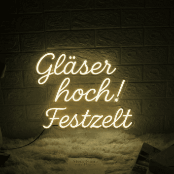 Gläser hoch! Festzelt LED-Neonschild für Party