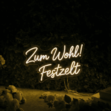 Zum Wohl! Festzelt LED-Neonschild für Festival Bar