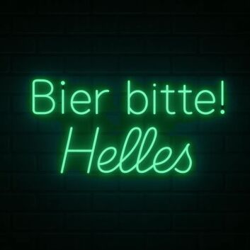 Bier bitte! Helles LED-Neonschild für Bar und Kneipe