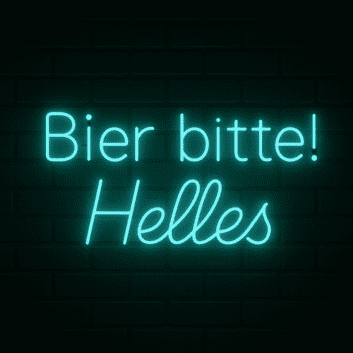 Bier bitte! Helles LED-Neonschild für Bar und Kneipe