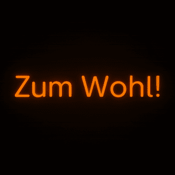 Zum Wohl! LED-Neonschild für Bar und Restaurant