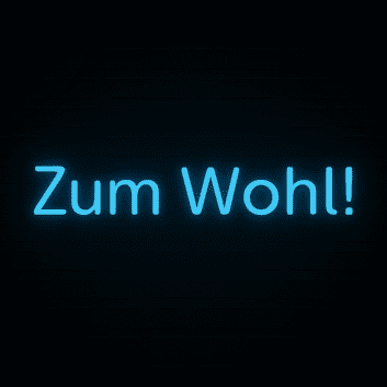 Zum Wohl! LED-Neonschild für Bar und Restaurant