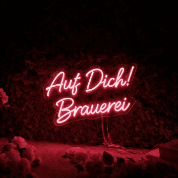 Auf Dich! Brauerei LED-Neonschild für Bar Brauerei