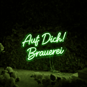 Auf Dich! Brauerei LED-Neonschild für Bar Brauerei