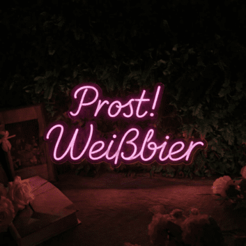 Prost Weißbier Neon Schild für Bar und Kneipe