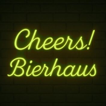 Cheers! Bierhaus LED-Neonschild für Bar und Pub