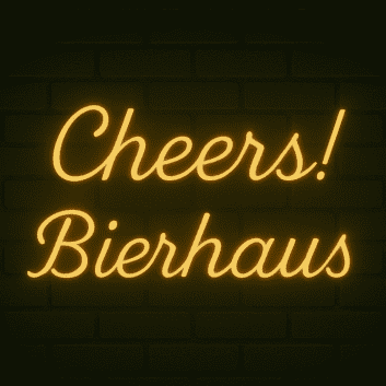 Cheers! Bierhaus LED-Neonschild für Bar und Pub