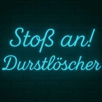 Stoß an! Durstlöscher LED-Neonschild für Bar Club