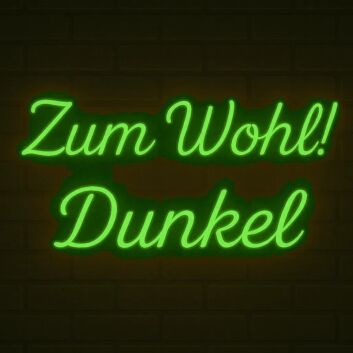 Zum Wohl! Dunkel LED-Neonschild für Bar Brauerei