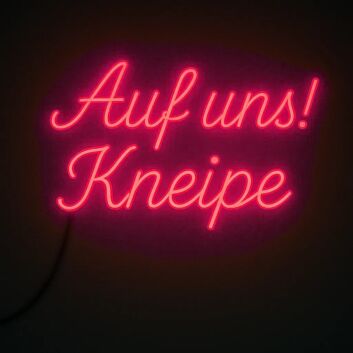 Auf uns! Kneipe LED-Neonschild für Bar und Kneipe