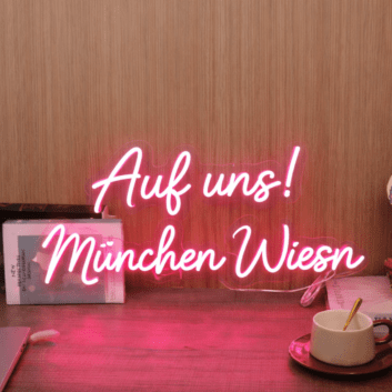 Auf uns! München Wiesn LED-Neonschild für Bar Festival