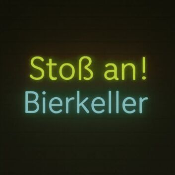 Stoß an! Bierkeller LED-Neonschild für Bar und Kneipe