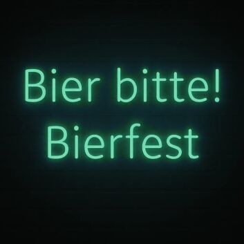 Bier bitte! Bierfest LED-Neonschild für Bar und Festival