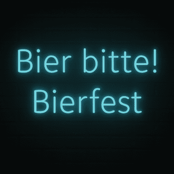 Bier bitte! Bierfest LED-Neonschild für Bar und Festival