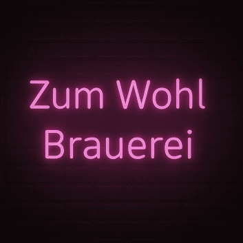 Zum Wohl Brauerei LED-Neonschild für Bar Brauerei