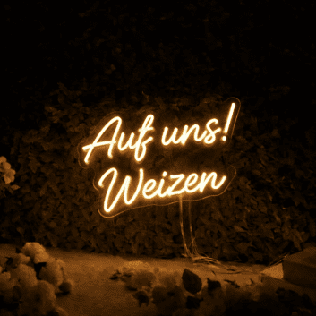 Auf uns! Weizen LED-Neonschild für Bar und Brauerei