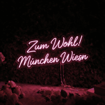 Zum Wohl! München Wiesn LED-Neonschild für Bar und Festival