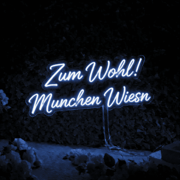Zum Wohl! München Wiesn LED-Neonschild für Bar und Festival